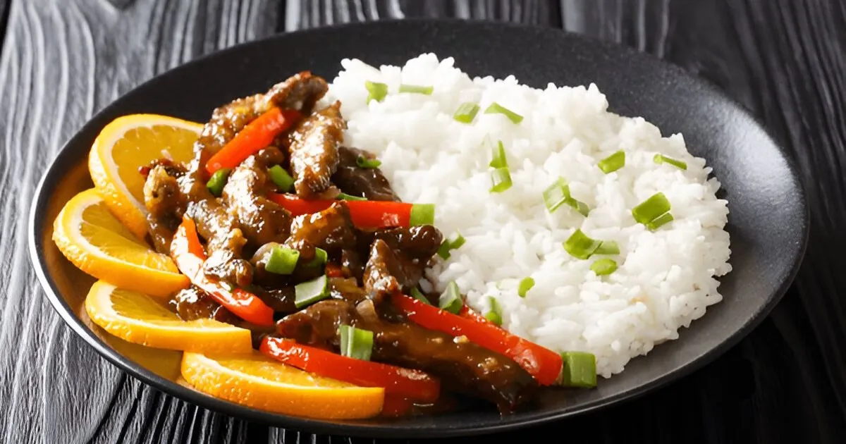 beef pepper steak with rice